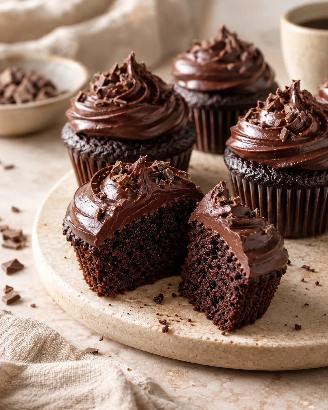 Cupcakes veganos de chocolate