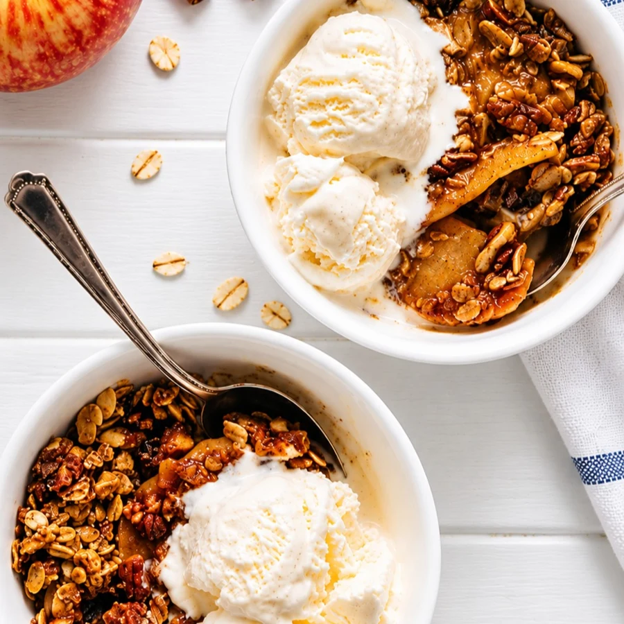 Crumble de manzana vegano y sin gluten