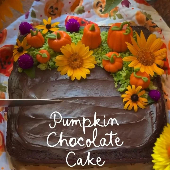 Bizcocho de chocolate y calabaza