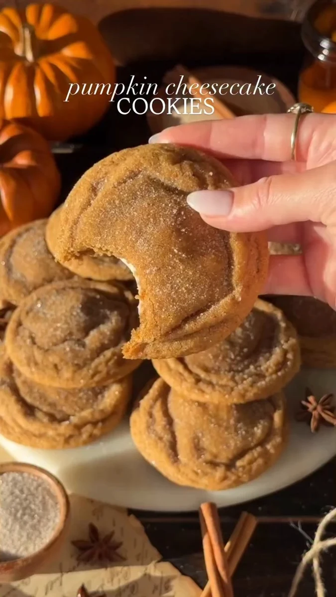 Galletas de calabaza rellenas de cheesecake