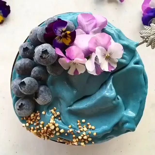 Nice cream de espirulina azul
