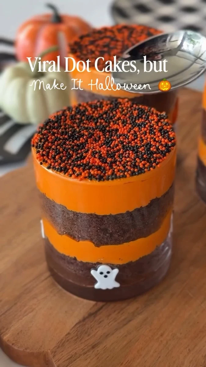 Dot cakes de Halloween con 3 ingredientes