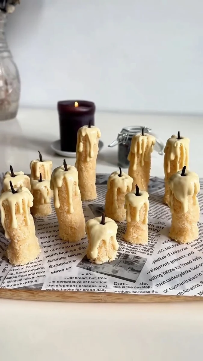 Velas de coco y chocolate