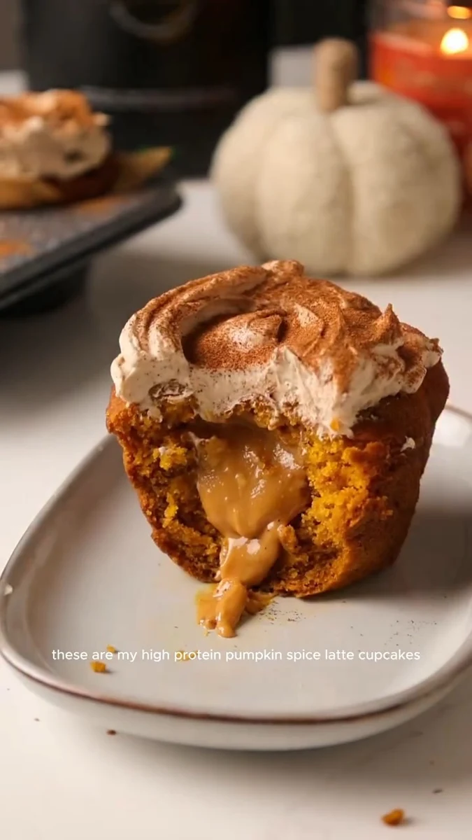 Cupcakes proteicos pumpkin spice latte