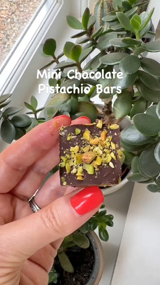 Barritas de chocolate y pistacho