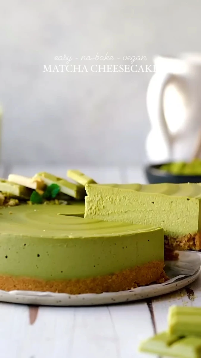 Cheesecake de matcha y pistacho